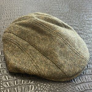 Barbour Herringbone Olive Tweed Cap-Men size S